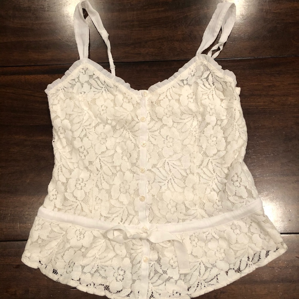 White Lace Hollister Top Size XS